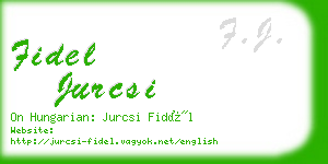 fidel jurcsi business card
